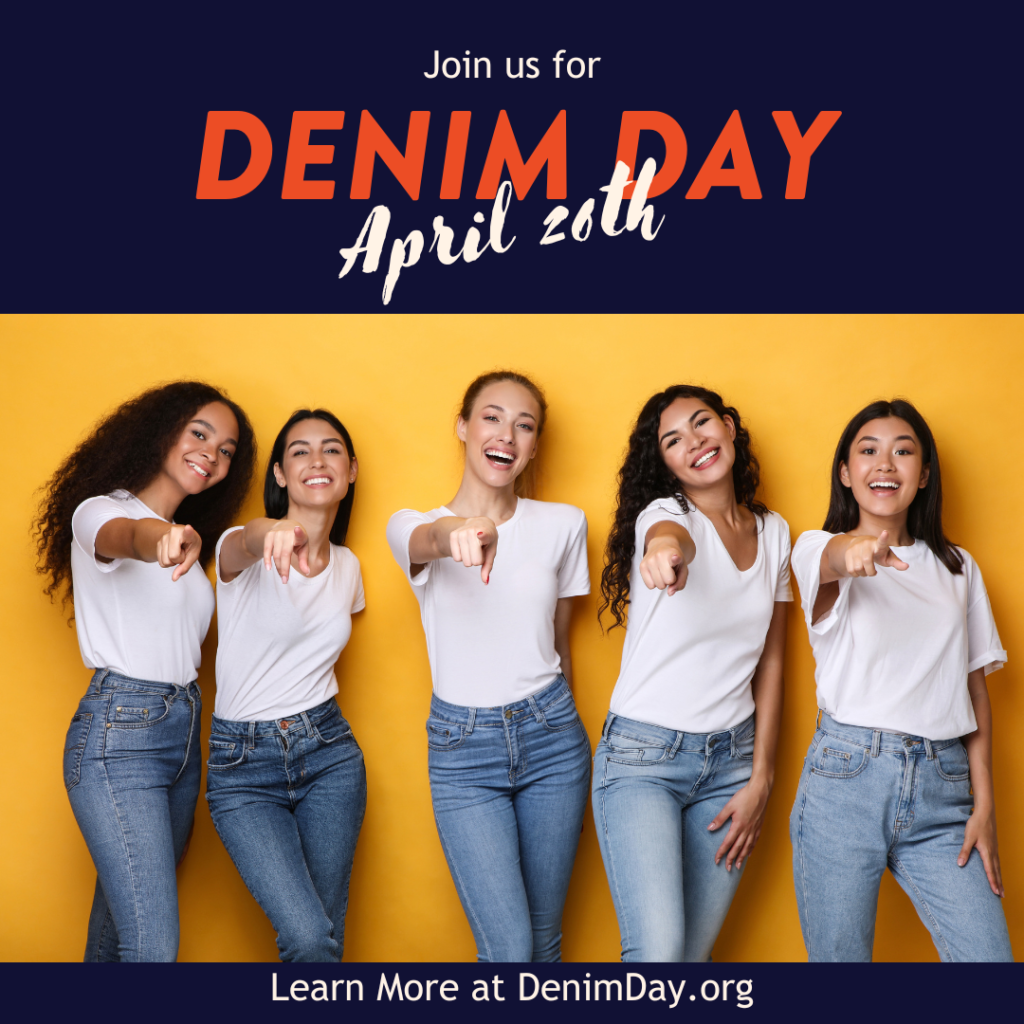 Join us for Denim Day, April 26th.